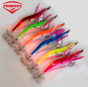Matsumoto 6-color electronic shrimp 2.5# luminous lure, e-commerce fishing gear, box-packed flashing bait